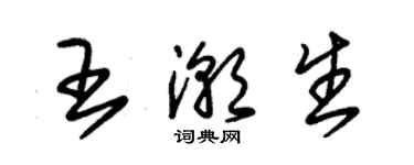 朱锡荣王潮生草书个性签名怎么写