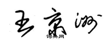 朱锡荣王京洲草书个性签名怎么写