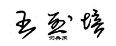 朱锡荣王烈培草书个性签名怎么写