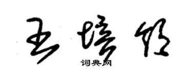 朱锡荣王培领草书个性签名怎么写