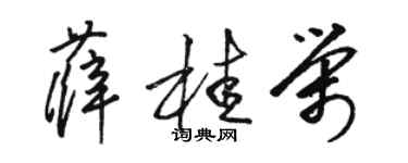 骆恒光薛桂荣草书个性签名怎么写