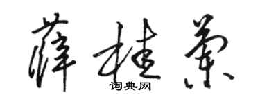 骆恒光薛桂兰草书个性签名怎么写