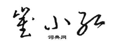 骆恒光崔小红草书个性签名怎么写