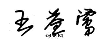 朱锡荣王益莺草书个性签名怎么写