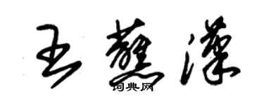 朱锡荣王蘸汉草书个性签名怎么写