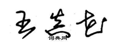 朱锡荣王真花草书个性签名怎么写