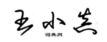 朱锡荣王小真草书个性签名怎么写
