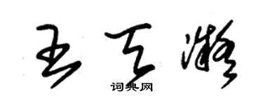 朱锡荣王天凝草书个性签名怎么写
