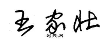 朱锡荣王家壮草书个性签名怎么写