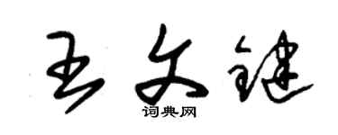 朱锡荣王文键草书个性签名怎么写
