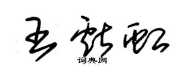 朱锡荣王献虹草书个性签名怎么写