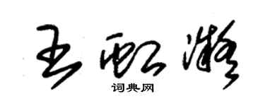 朱锡荣王虹凝草书个性签名怎么写
