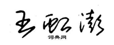 朱锡荣王虹澎草书个性签名怎么写