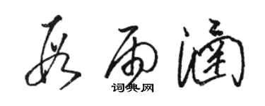 骆恒光段雨涵草书个性签名怎么写