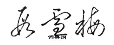 骆恒光段雪梅草书个性签名怎么写