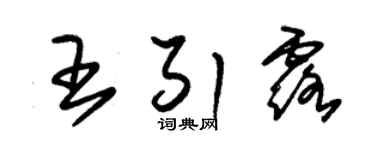 朱锡荣王引露草书个性签名怎么写