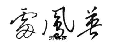 骆恒光雷凤英草书个性签名怎么写