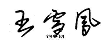 朱锡荣王雪凤草书个性签名怎么写