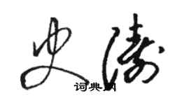 骆恒光史涛草书个性签名怎么写