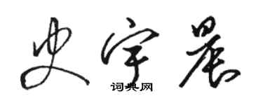 骆恒光史宇晨草书个性签名怎么写