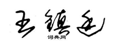 朱锡荣王镇廷草书个性签名怎么写