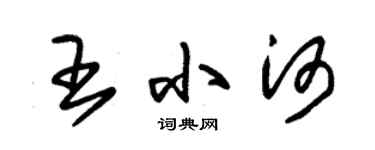 朱锡荣王小河草书个性签名怎么写
