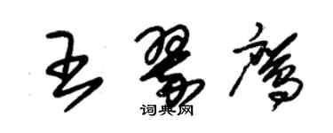 朱锡荣王翠鹰草书个性签名怎么写