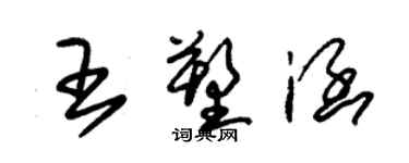 朱锡荣王塑涵草书个性签名怎么写