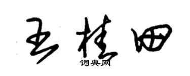 朱锡荣王桂田草书个性签名怎么写