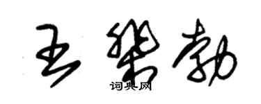 朱锡荣王棐勃草书个性签名怎么写