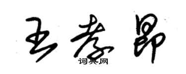 朱锡荣王孝昂草书个性签名怎么写