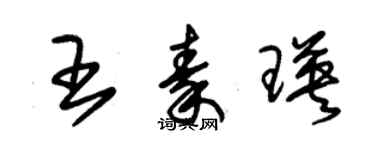 朱锡荣王秦瑛草书个性签名怎么写