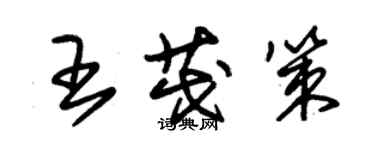 朱锡荣王茂策草书个性签名怎么写
