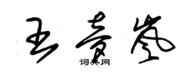 朱锡荣王梦岚草书个性签名怎么写