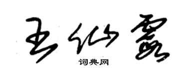 朱锡荣王仙霞草书个性签名怎么写