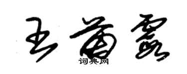 朱锡荣王苗霞草书个性签名怎么写