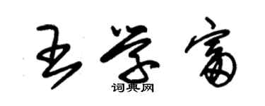 朱锡荣王学富草书个性签名怎么写