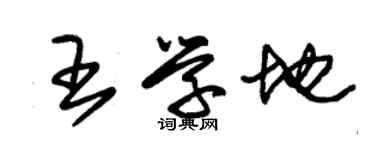 朱锡荣王学地草书个性签名怎么写