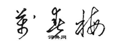 骆恒光万春梅草书个性签名怎么写