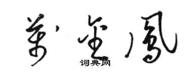 骆恒光万金凤草书个性签名怎么写
