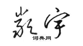 骆恒光严宇草书个性签名怎么写