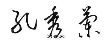 骆恒光孔秀兰草书个性签名怎么写