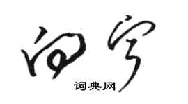 骆恒光向宁草书个性签名怎么写