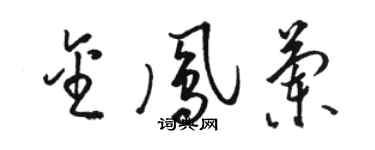 骆恒光金凤兰草书个性签名怎么写