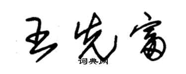 朱锡荣王先富草书个性签名怎么写