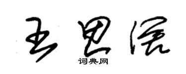 朱锡荣王思阔草书个性签名怎么写