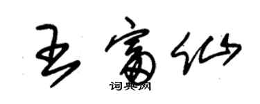 朱锡荣王富仙草书个性签名怎么写