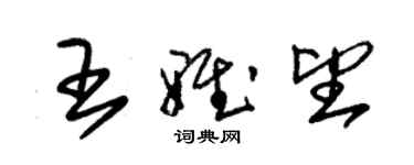 朱锡荣王雅望草书个性签名怎么写