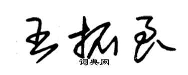 朱锡荣王拓良草书个性签名怎么写