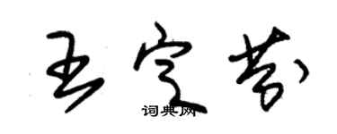 朱锡荣王定芬草书个性签名怎么写